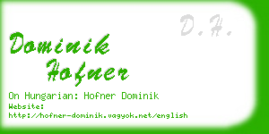 dominik hofner business card